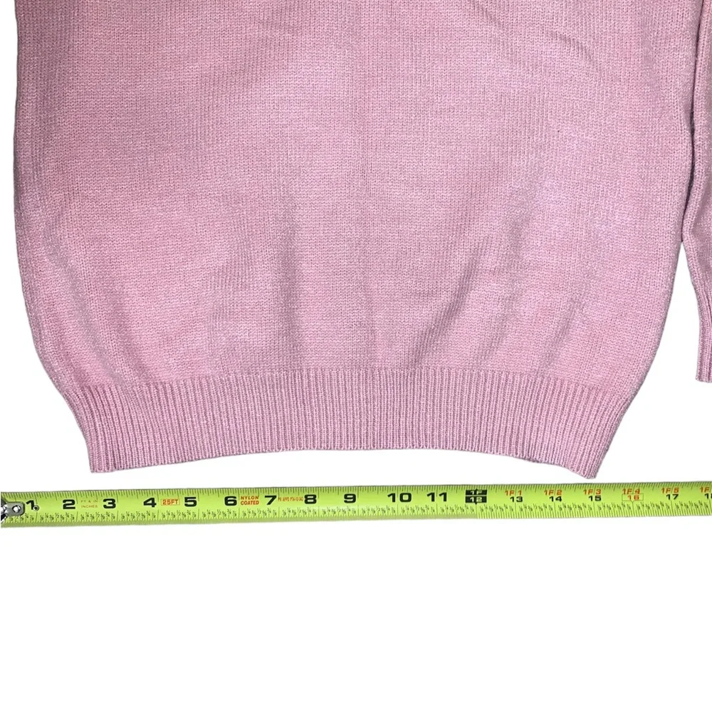 Ally Mae pearls pink Knit woman’s long sleeve sweater - Picture 4 of 10